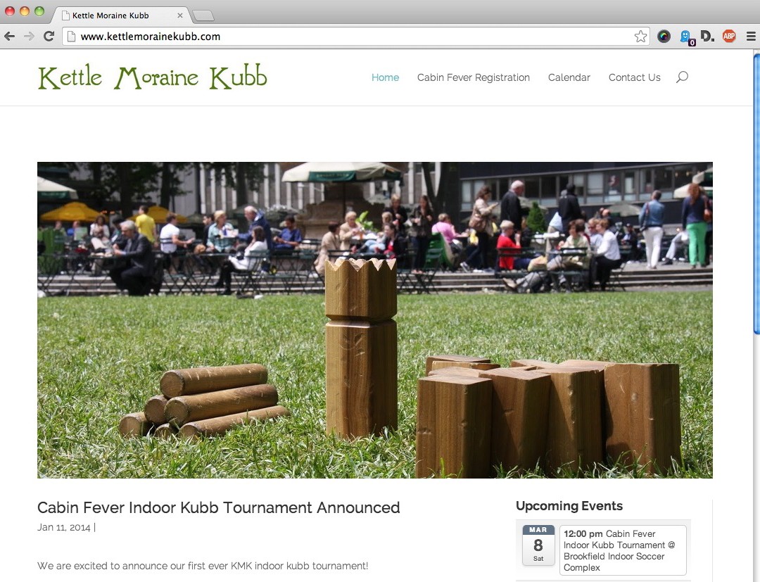 New Website Launched for Kettle Moraine Kubb